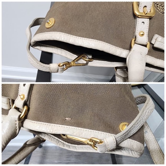 Authentic Prada Canapa Logo Jacquard Tote Beige/Brown - Picture 10 of 16
